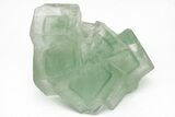 Green Cubic Fluorite Crystals with Phantoms - China #216249-1